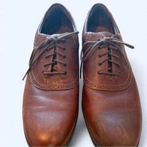 Rockport Chestnut Leather Oxford Loafer Shoes SZ 10.5